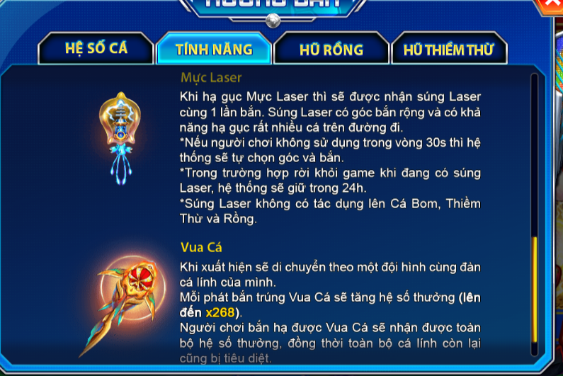 Link chơi vua săn cá đổi thưởng hấp dẫn nhất Sunwin 4 Nhớ kỹ các Tính năng đặc biệt để nhận được nhiều phần thưởng