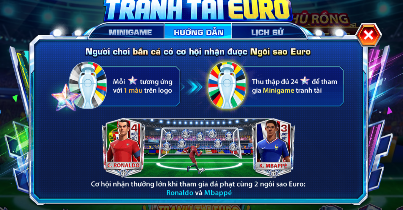 Link chơi vua săn cá đổi thưởng hấp dẫn nhất Sunwin 7 Sự kiện Tranh tài Euro hấp dẫn tại Bắn cá Sunwin